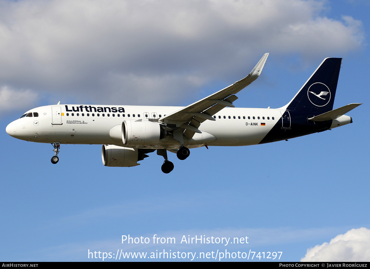 Aircraft Photo of D-AINK | Airbus A320-271N | Lufthansa | AirHistory.net #741297