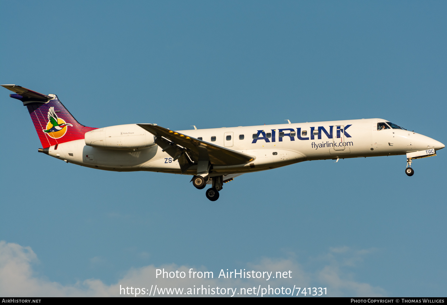 Aircraft Photo of ZS-TGC | Embraer ERJ-135ER (EMB-135ER) | Airlink | AirHistory.net #741331