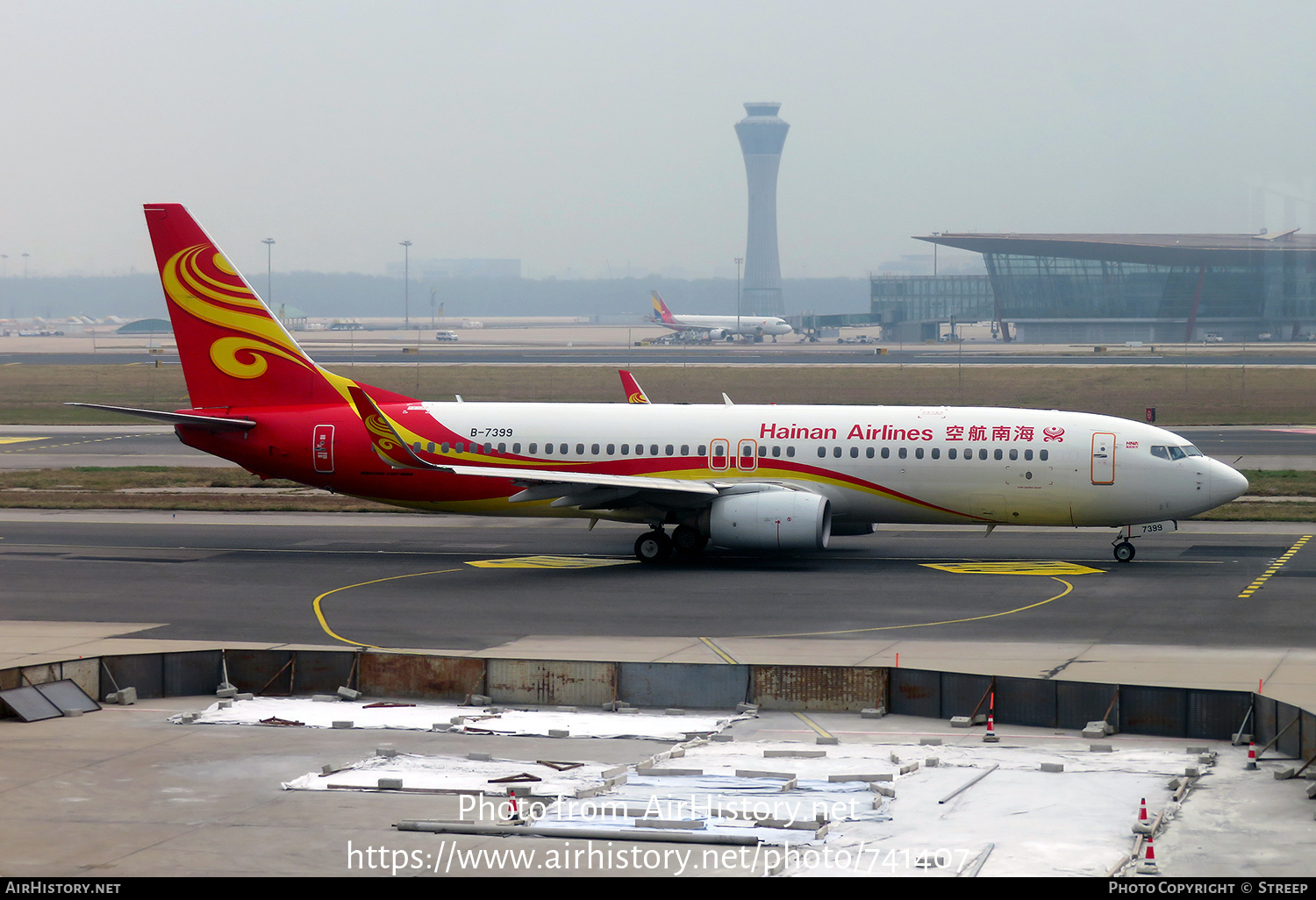 Aircraft Photo of B-7399 | Boeing 737-800 | Hainan Airlines | AirHistory.net #741407