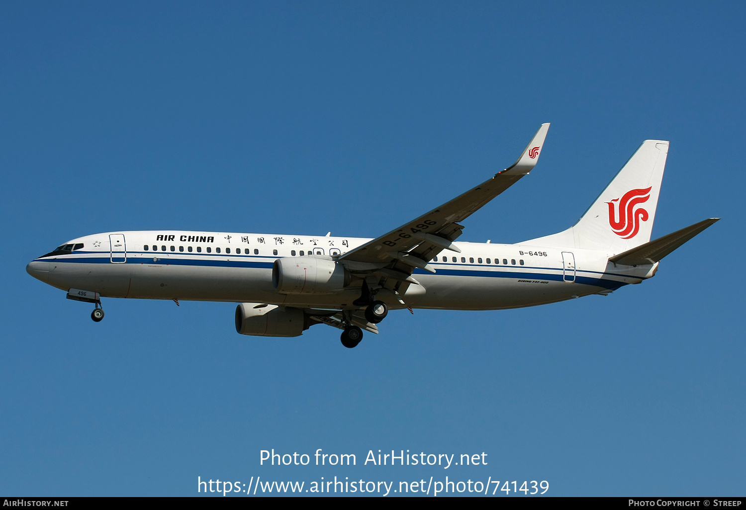 Aircraft Photo of B-6496 | Boeing 737-89L | Air China | AirHistory.net #741439