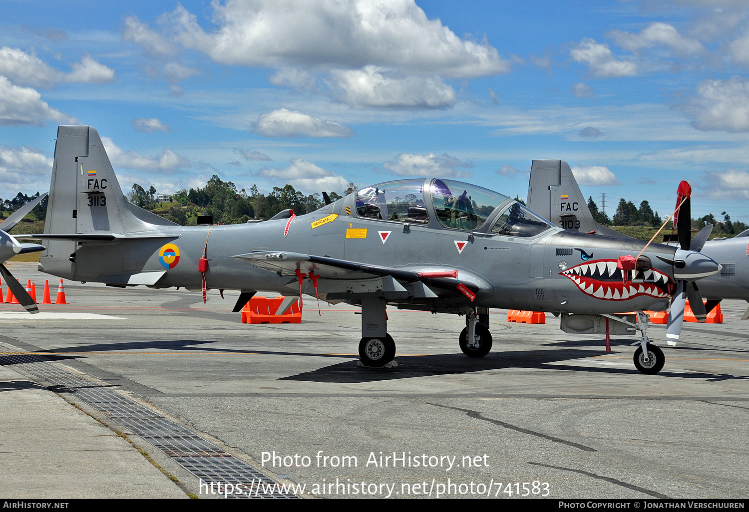 Aircraft Photo of FAC3113 | Embraer A-29B Super Tucano | Colombia - Air Force | AirHistory.net #741583