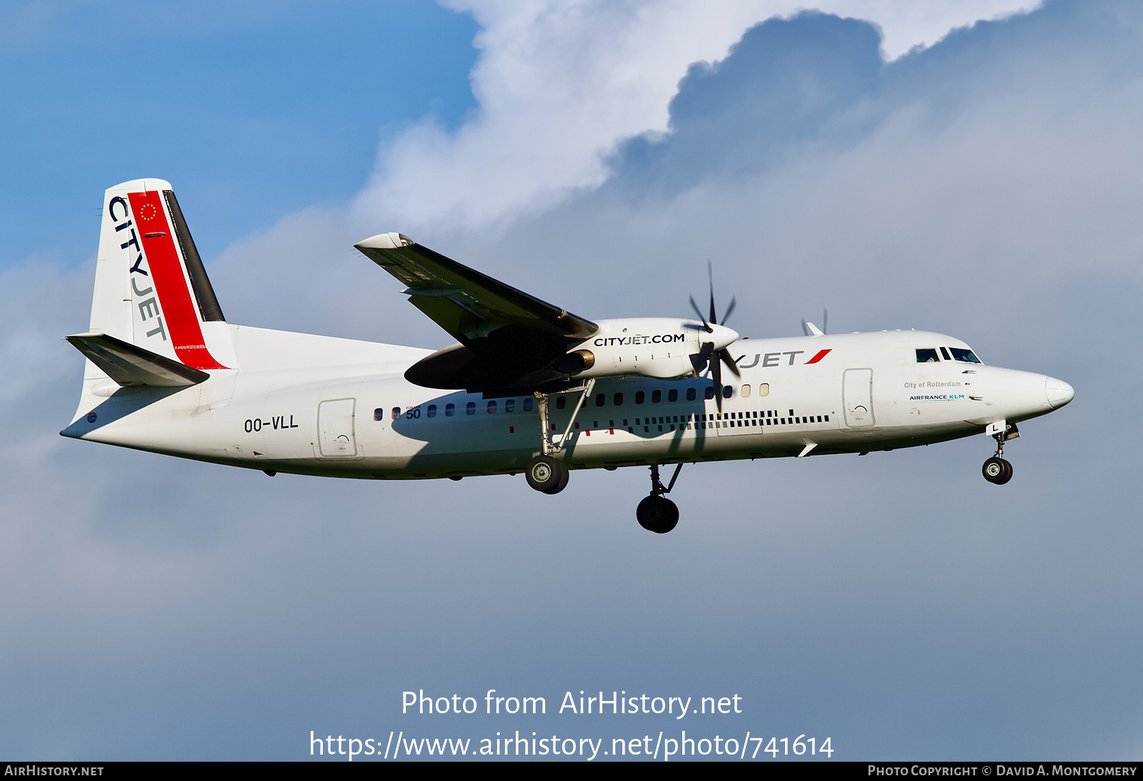 Aircraft Photo of OO-VLL | Fokker 50 | CityJet | AirHistory.net #741614