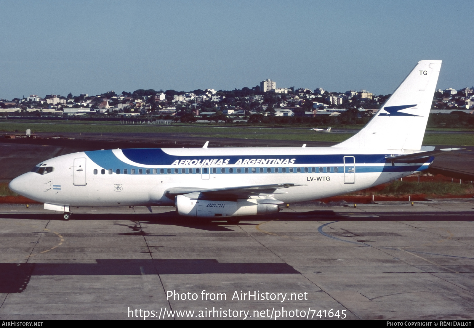 Aircraft Photo of LV-WTG | Boeing 737-2A8/Adv | Aerolíneas Argentinas | AirHistory.net #741645