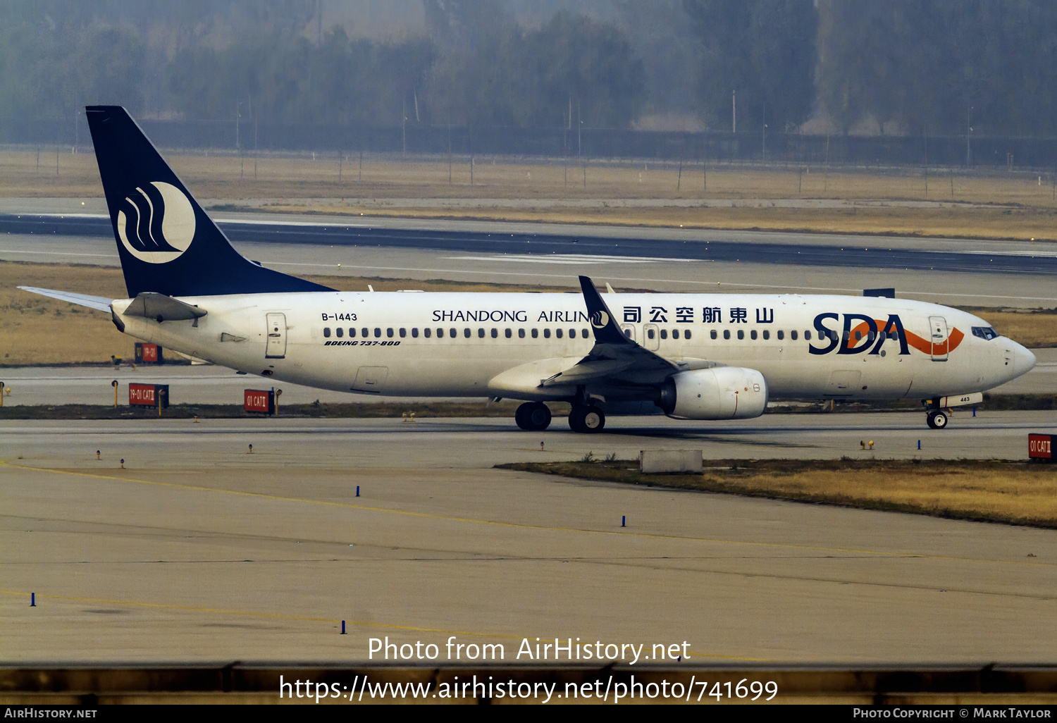 Aircraft Photo of B-1443 | Boeing 737-800 | Shandong Airlines - SDA | AirHistory.net #741699