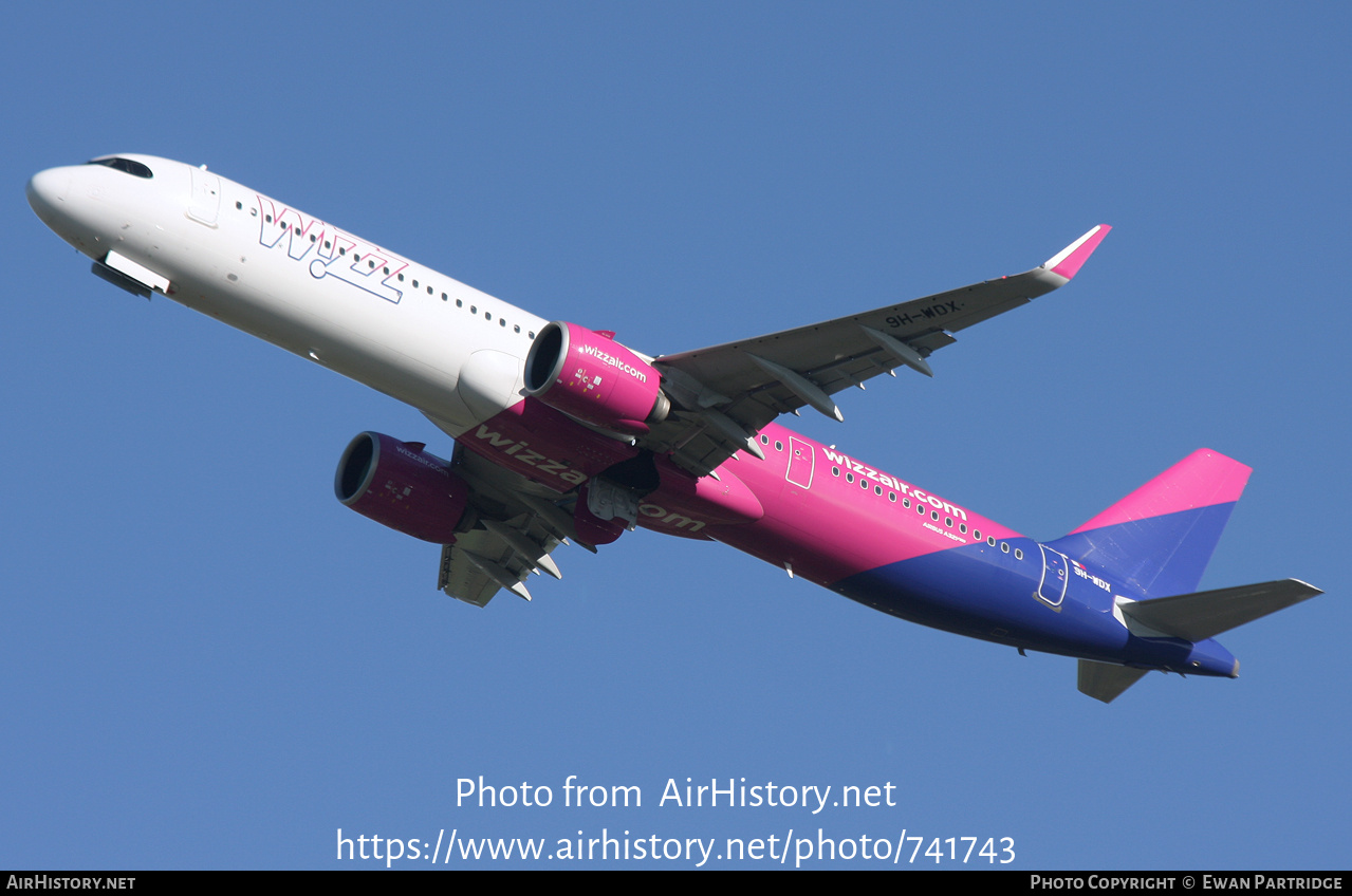 Aircraft Photo of 9H-WDX | Airbus A321-271NX | Wizz Air | AirHistory.net #741743