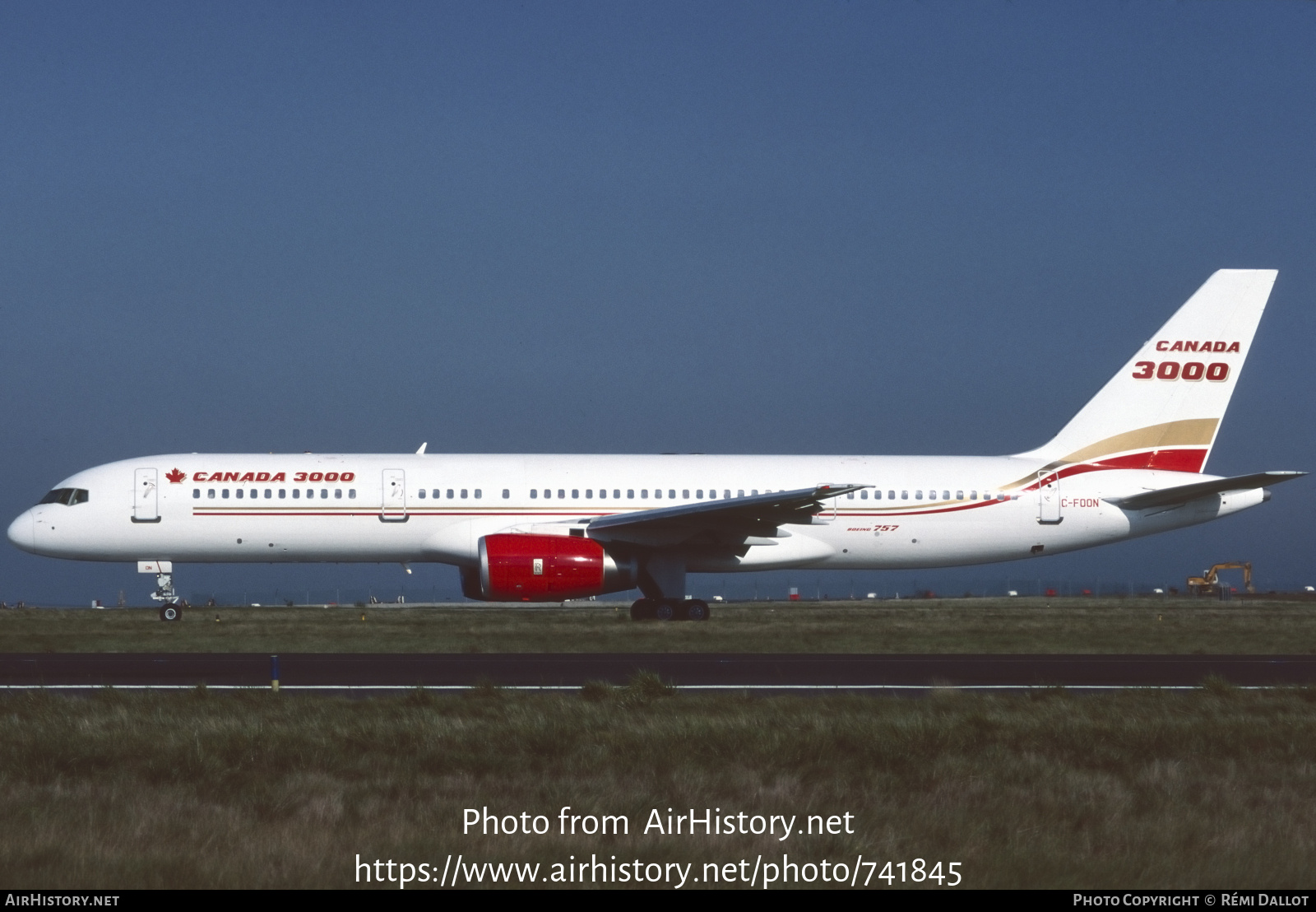 Aircraft Photo of C-FOON | Boeing 757-28A | Canada 3000 | AirHistory.net #741845