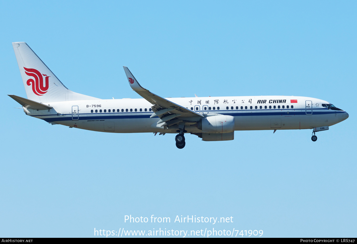 Aircraft Photo of B-7596 | Boeing 737-89L | Air China | AirHistory.net #741909