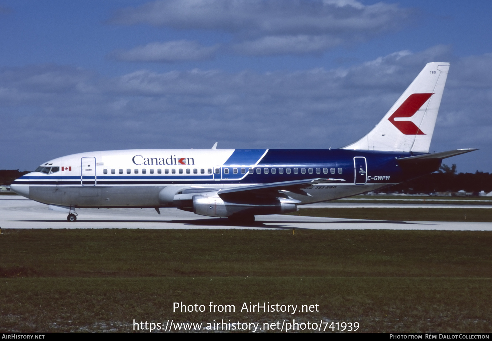 Aircraft Photo of C-GWPW | Boeing 737-275/Adv | Canadian Airlines | AirHistory.net #741939