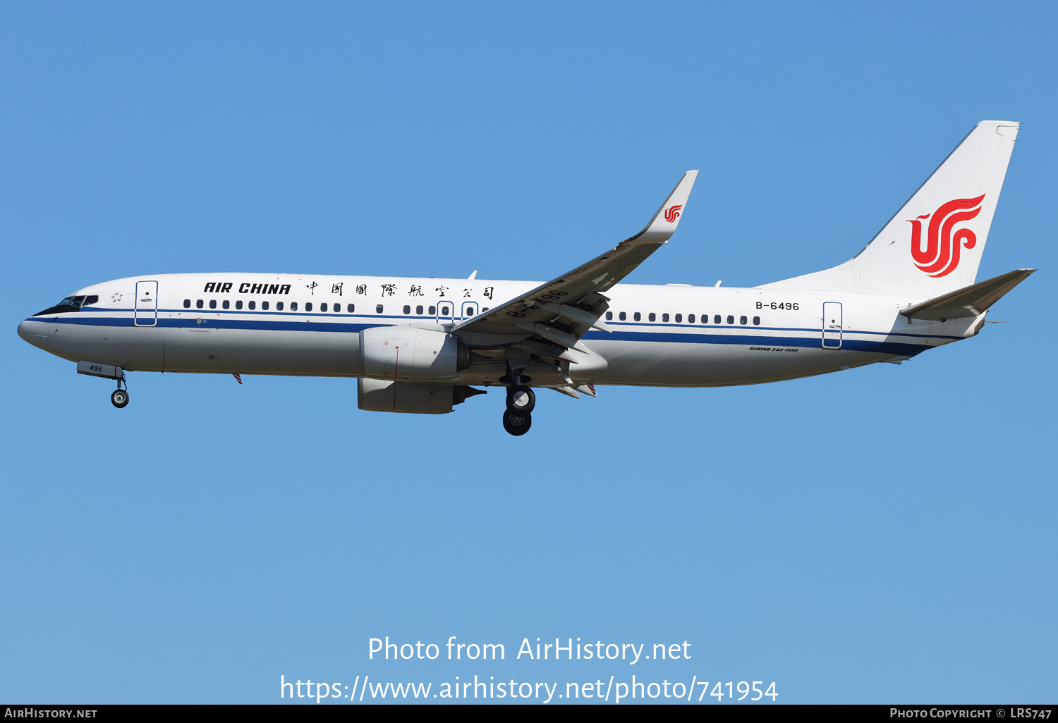 Aircraft Photo of B-6496 | Boeing 737-89L | Air China | AirHistory.net #741954