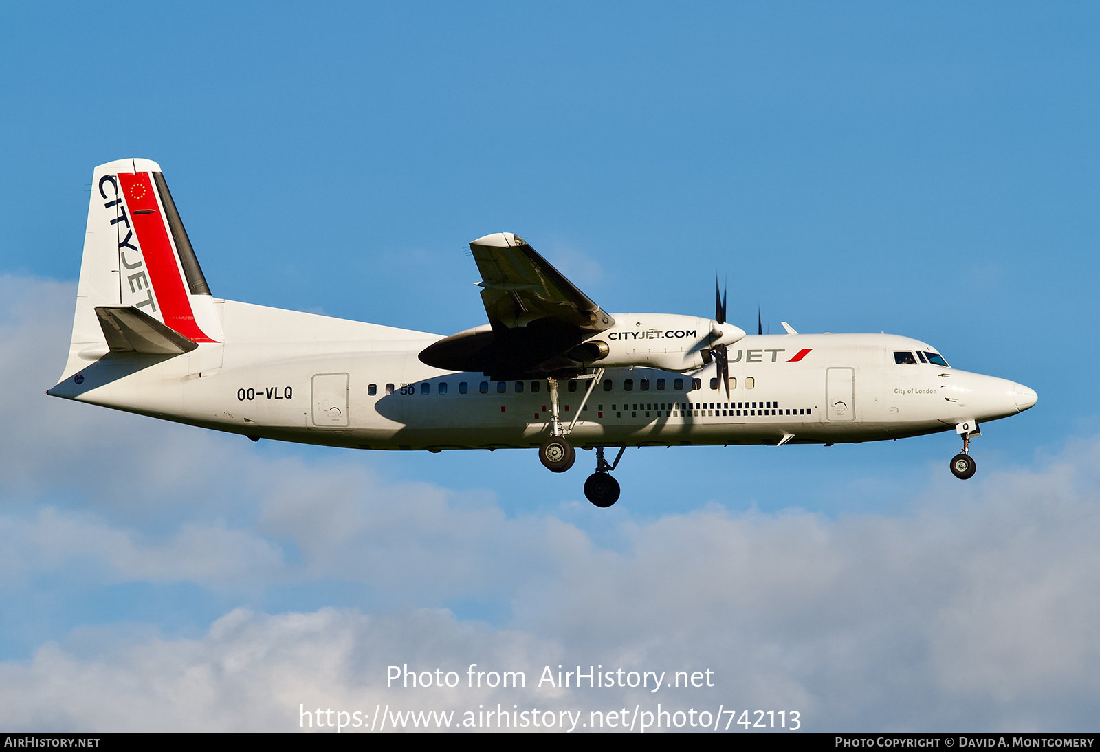 Aircraft Photo of OO-VLQ | Fokker 50 | CityJet | AirHistory.net #742113