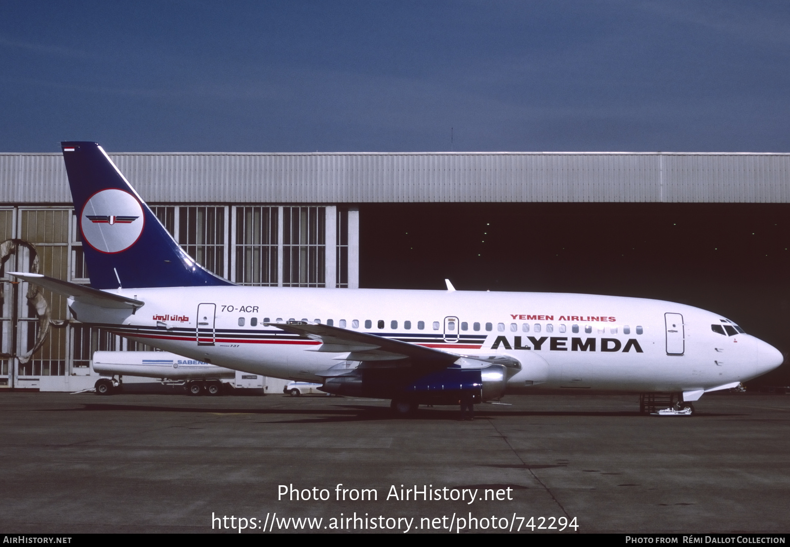 Aircraft Photo of 7O-ACR | Boeing 737-2R4C/Adv | Alyemda | AirHistory.net #742294