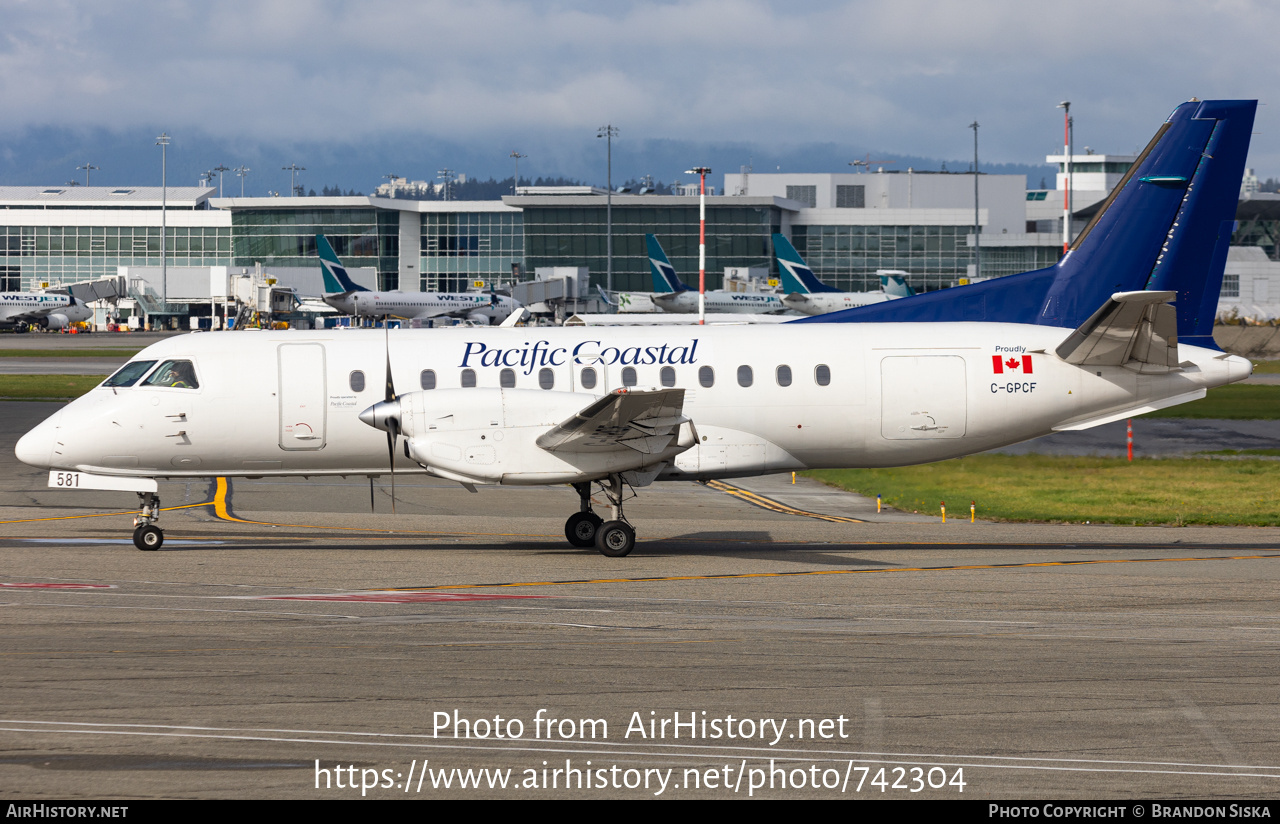 Aircraft Photo of C-GPCF | Saab 340B/Plus | Pacific Coastal Airlines | AirHistory.net #742304