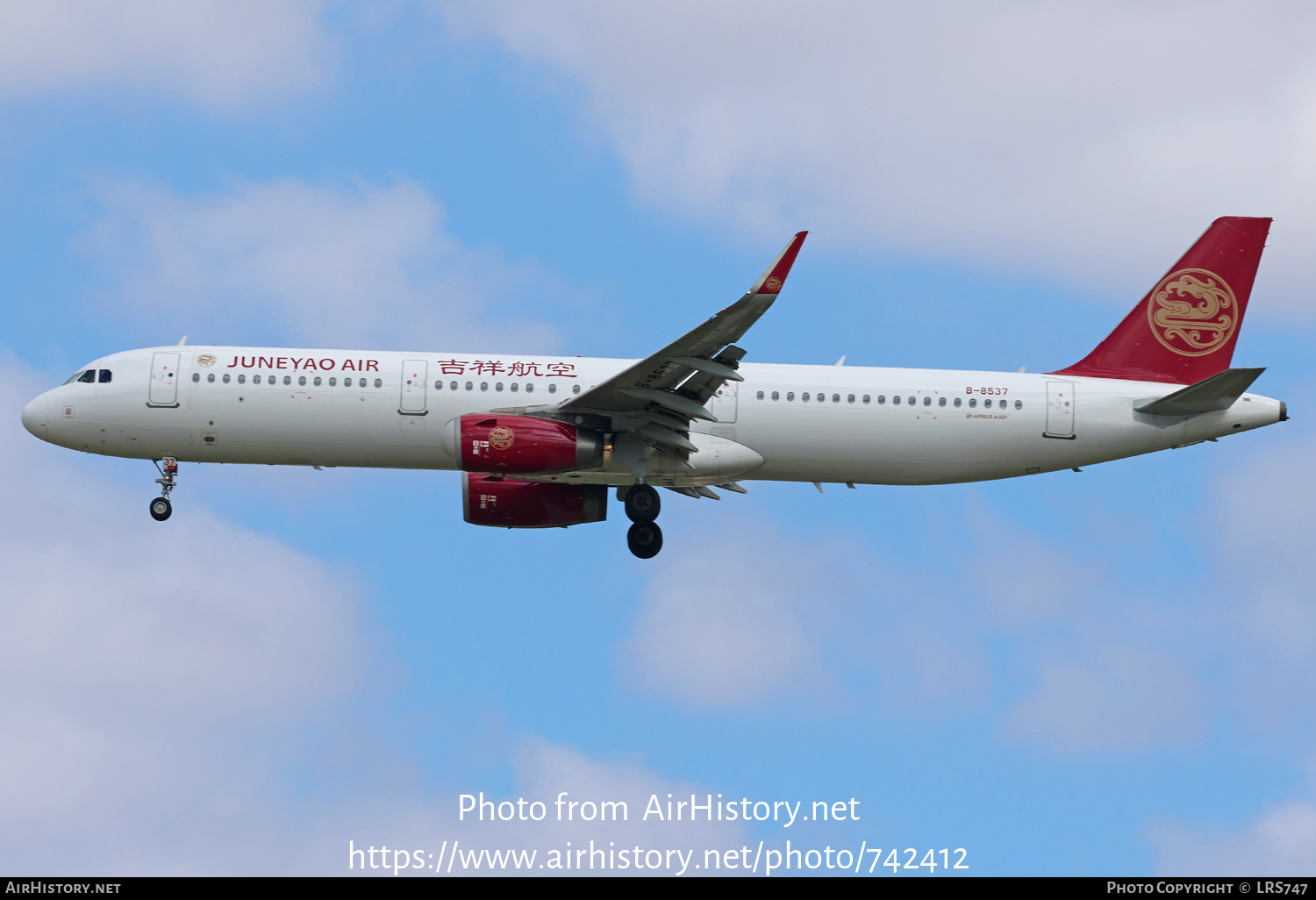 Aircraft Photo of B-8537 | Airbus A321-231 | Juneyao Airlines | AirHistory.net #742412