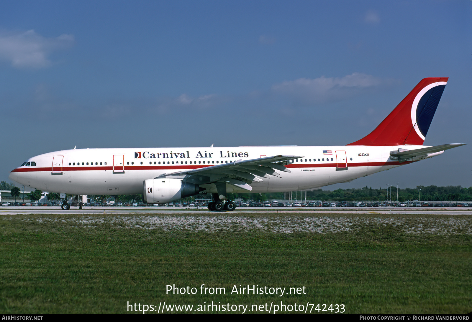 Aircraft Photo of N223KW | Airbus A300B4-203 | Carnival Air Lines | AirHistory.net #742433