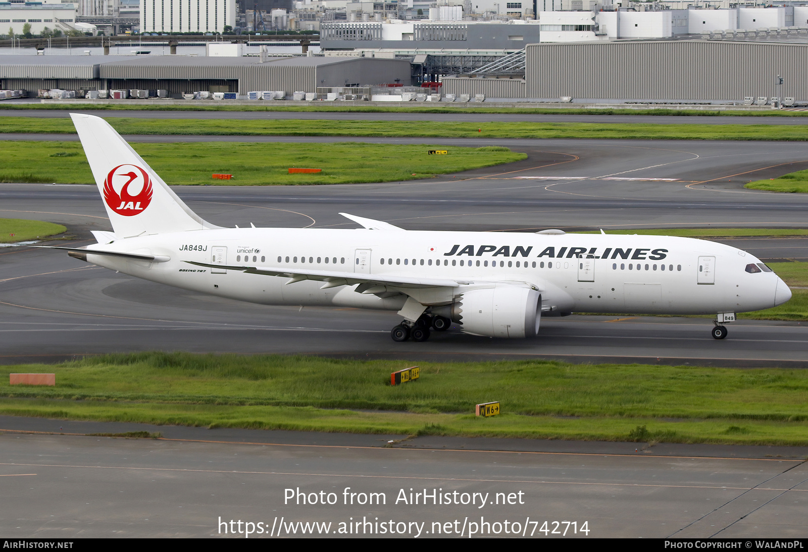 Aircraft Photo of JA849J | Boeing 787-8 Dreamliner | Japan Airlines - JAL | AirHistory.net #742714