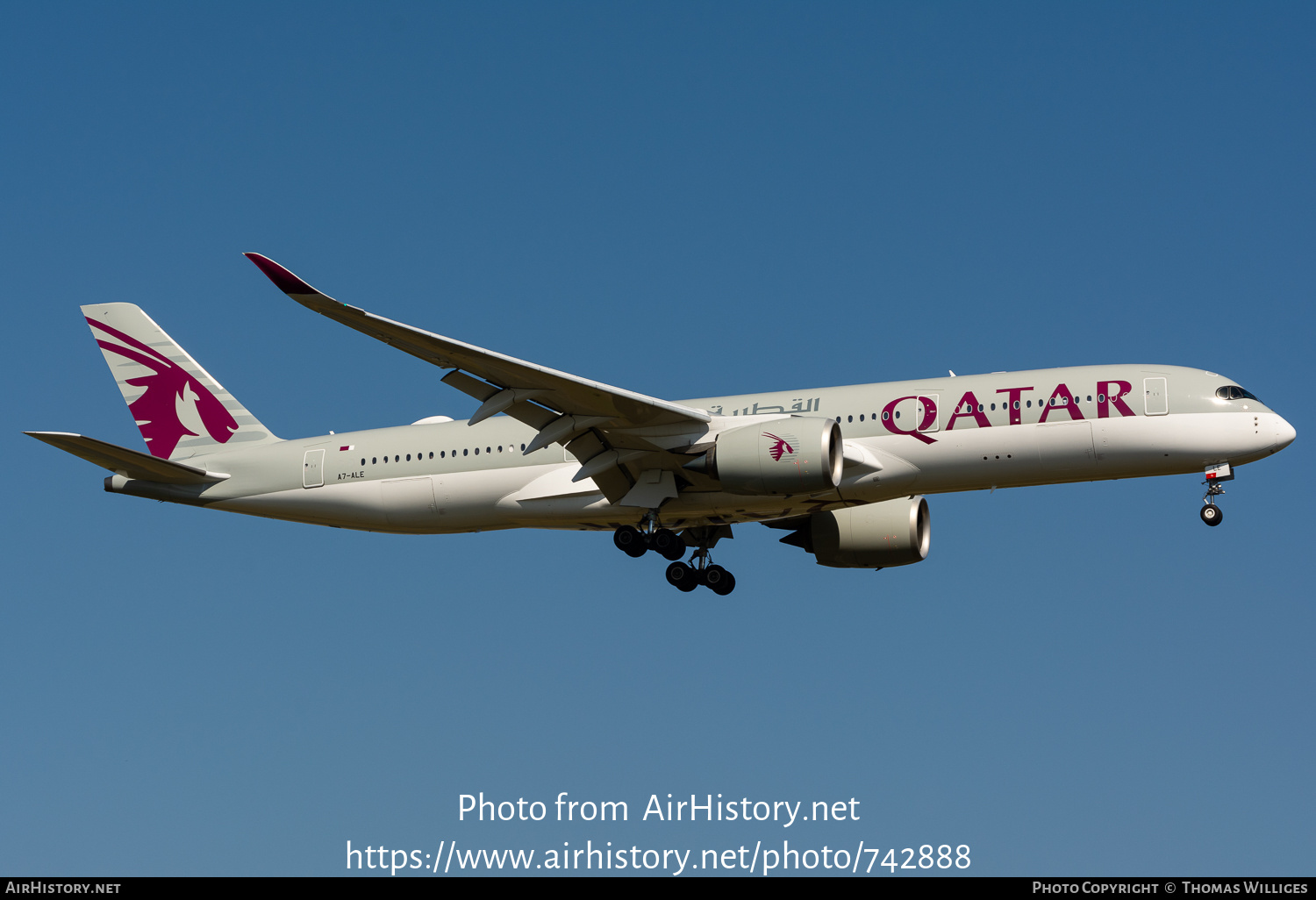 Aircraft Photo of A7-ALE | Airbus A350-941 | Qatar Airways | AirHistory.net #742888