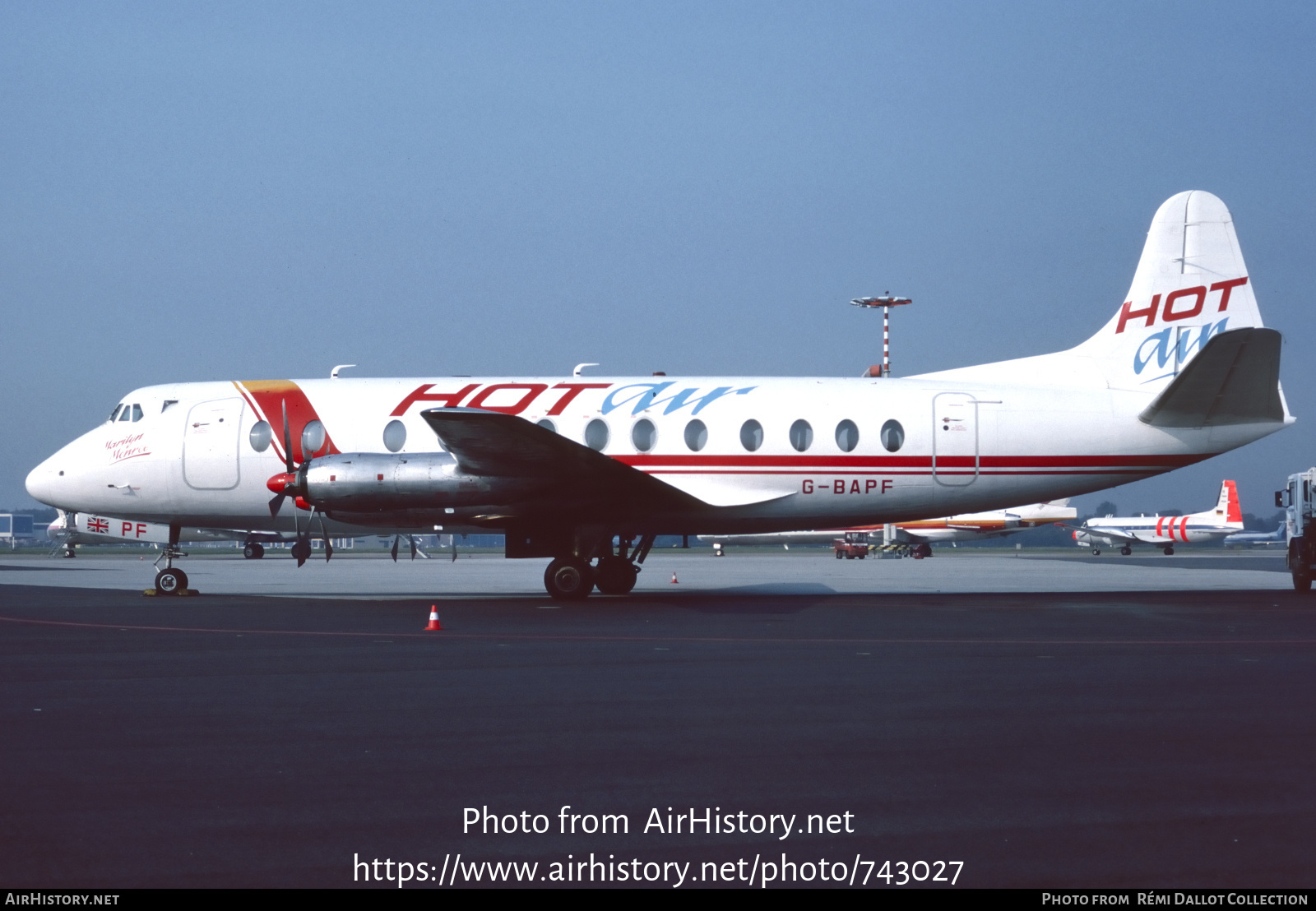 Aircraft Photo of G-BAPF | Vickers 814 Viscount | Hot Air | AirHistory.net #743027