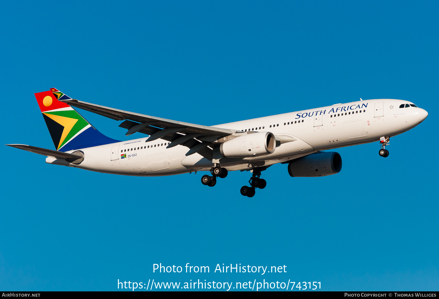 Aircraft Photo of ZS-SXZ | Airbus A330-243 | South African Airways | AirHistory.net #743151