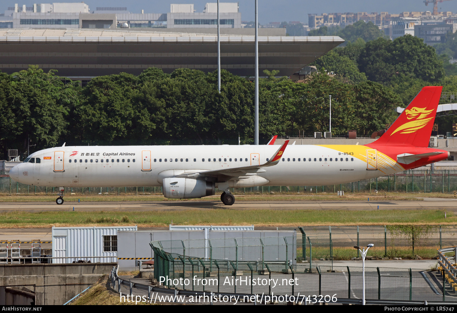 Aircraft Photo of B-8543 | Airbus A321-231 | Capital Airlines | AirHistory.net #743206