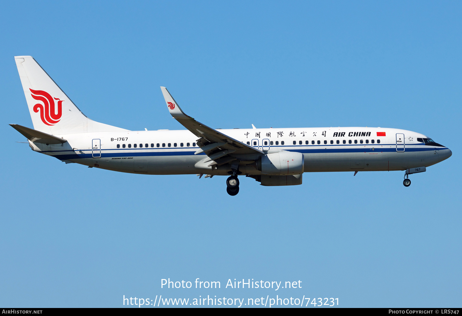 Aircraft Photo of B-1767 | Boeing 737-89L | Air China | AirHistory.net #743231