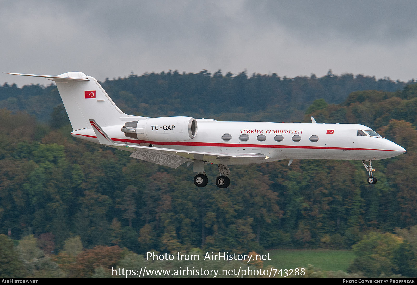 Aircraft Photo of TC-GAP | Gulfstream Aerospace G-IV Gulfstream IV | Turkey Government | AirHistory.net #743288