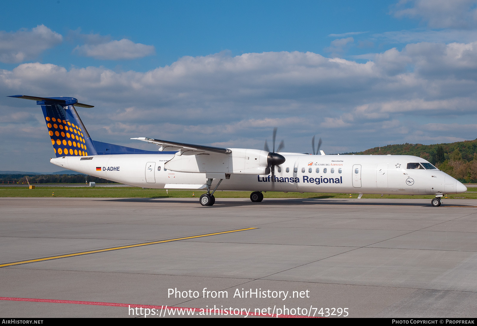 Aircraft Photo of D-ADHE | Bombardier DHC-8-402 Dash 8 | Lufthansa Regional | AirHistory.net #743295