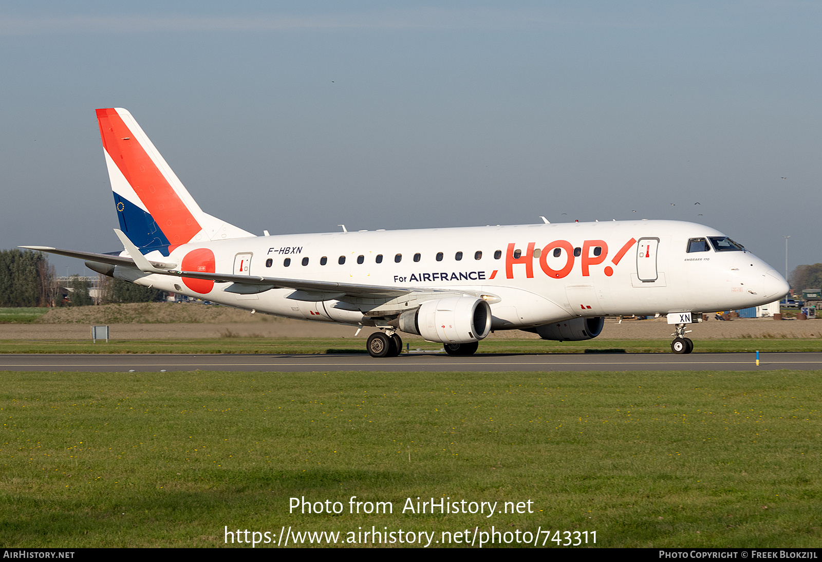 Aircraft Photo of F-HBXN | Embraer 170STD (ERJ-170-100STD) | Hop! | AirHistory.net #743311