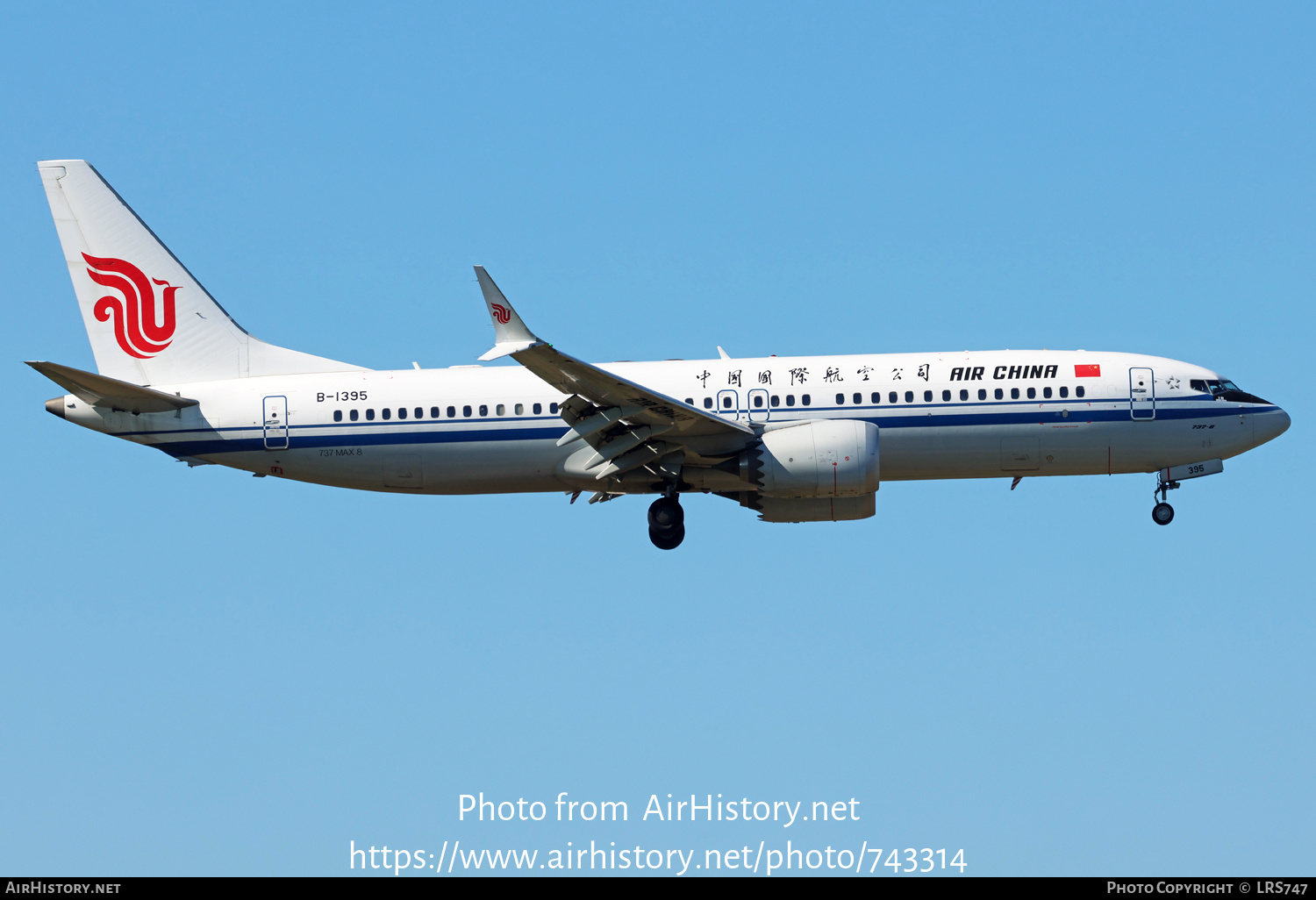 Aircraft Photo of B-1395 | Boeing 737-8 Max 8 | Air China | AirHistory.net #743314