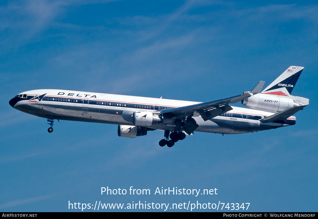 Aircraft Photo of N806DE | McDonnell Douglas MD-11 | Delta Air Lines | AirHistory.net #743347