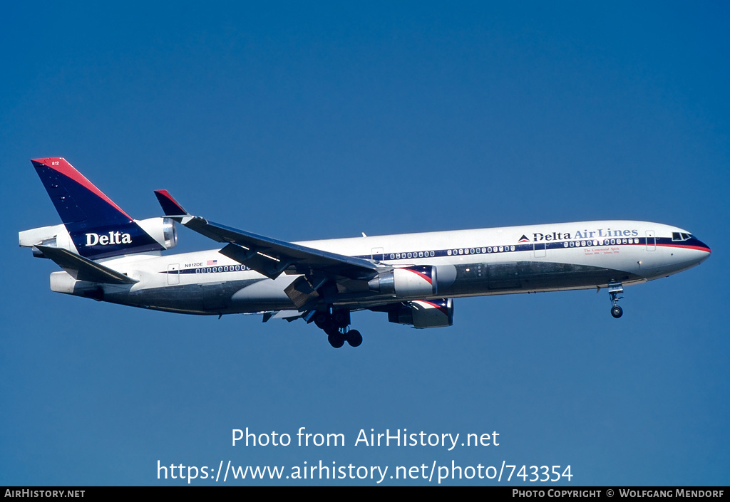 Aircraft Photo of N812DE | McDonnell Douglas MD-11 | Delta Air Lines | AirHistory.net #743354