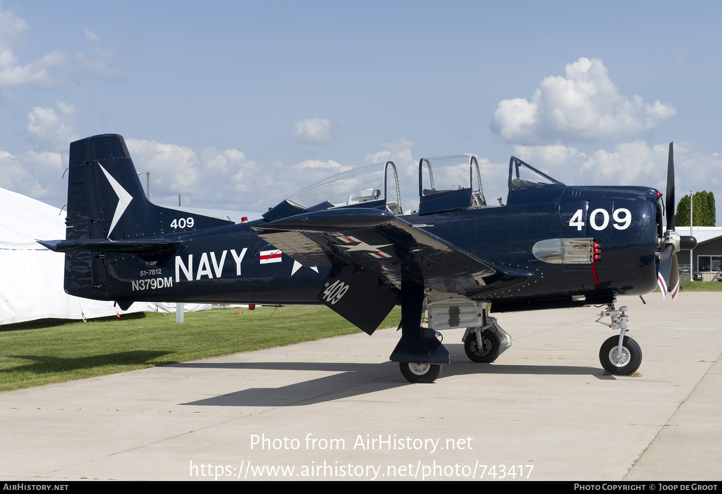 Aircraft Photo of N379DM / 51-7812 | North American T-28S Fennec | USA - Navy | AirHistory.net #743417