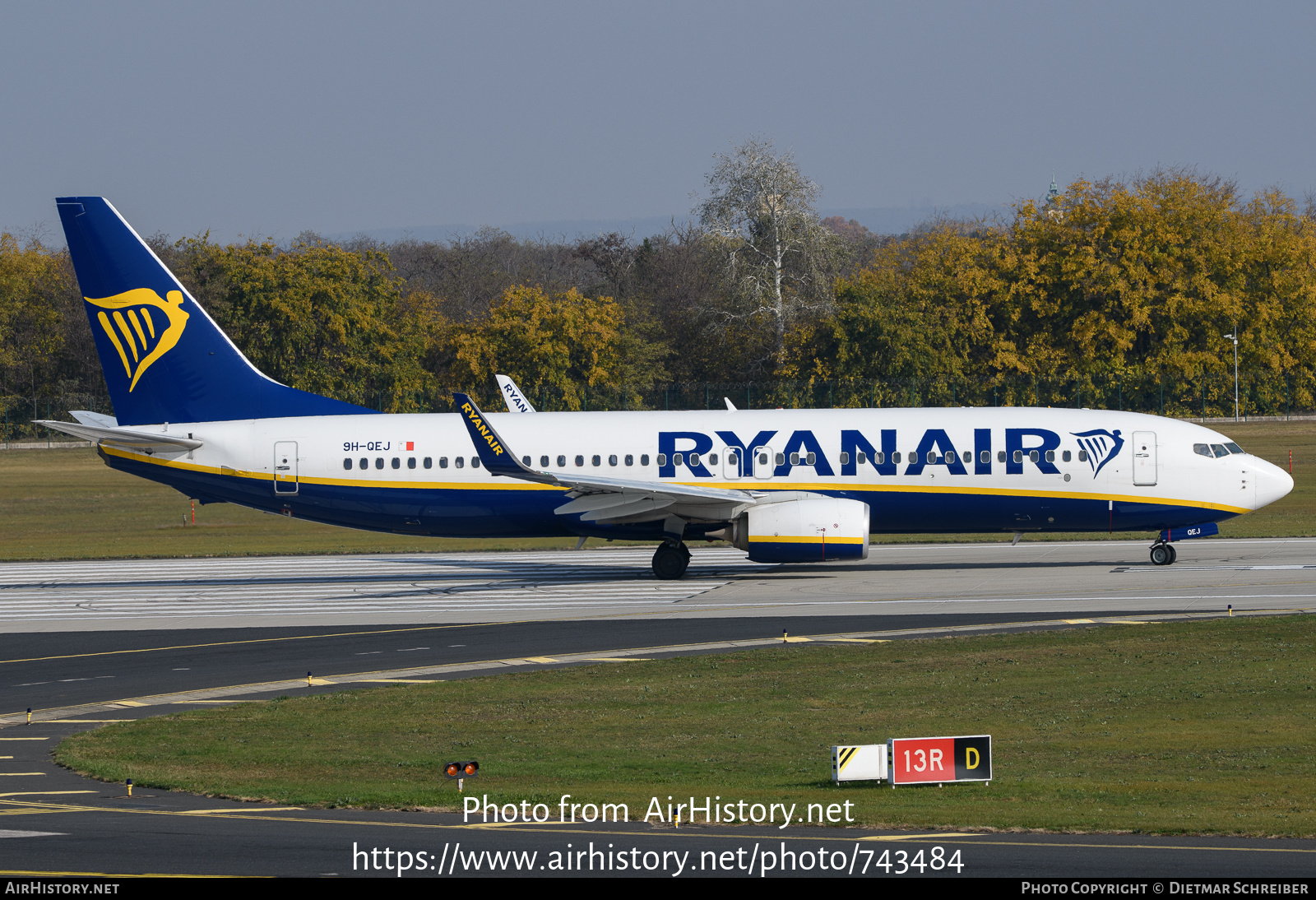 Aircraft Photo of 9H-QEJ | Boeing 737-8AS | Ryanair | AirHistory.net #743484