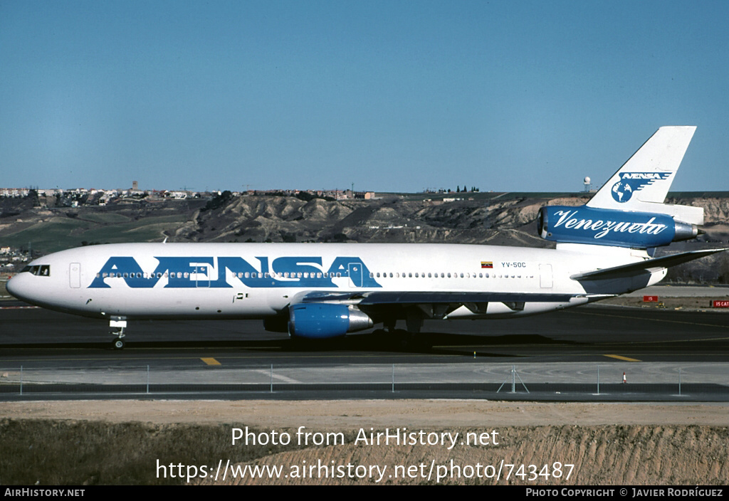 Aircraft Photo of YV-50C | McDonnell Douglas DC-10-30 | Avensa - Aerovías Venezolanas | AirHistory.net #743487