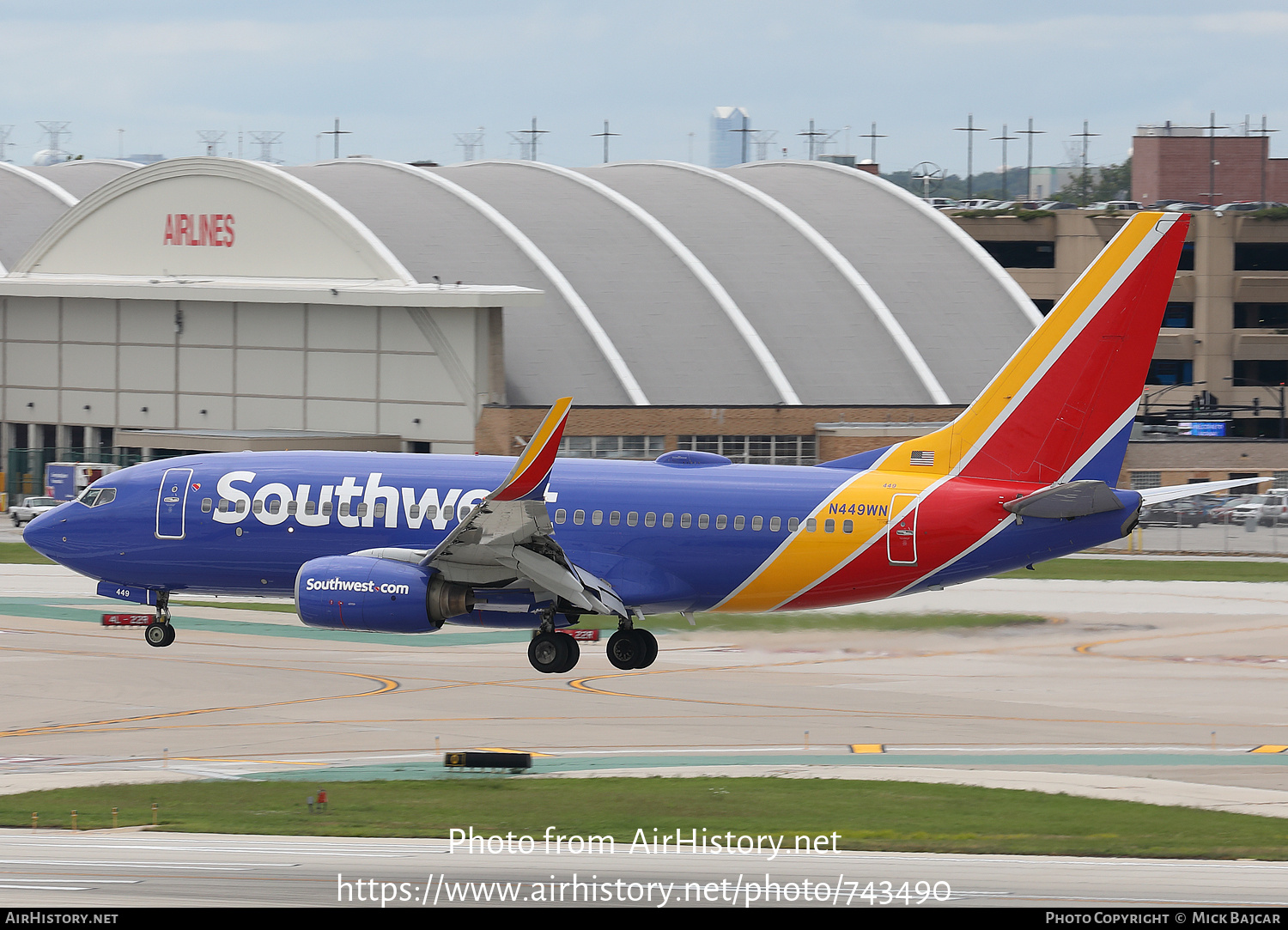 Aircraft Photo of N449WN | Boeing 737-7H4 | Southwest Airlines | AirHistory.net #743490