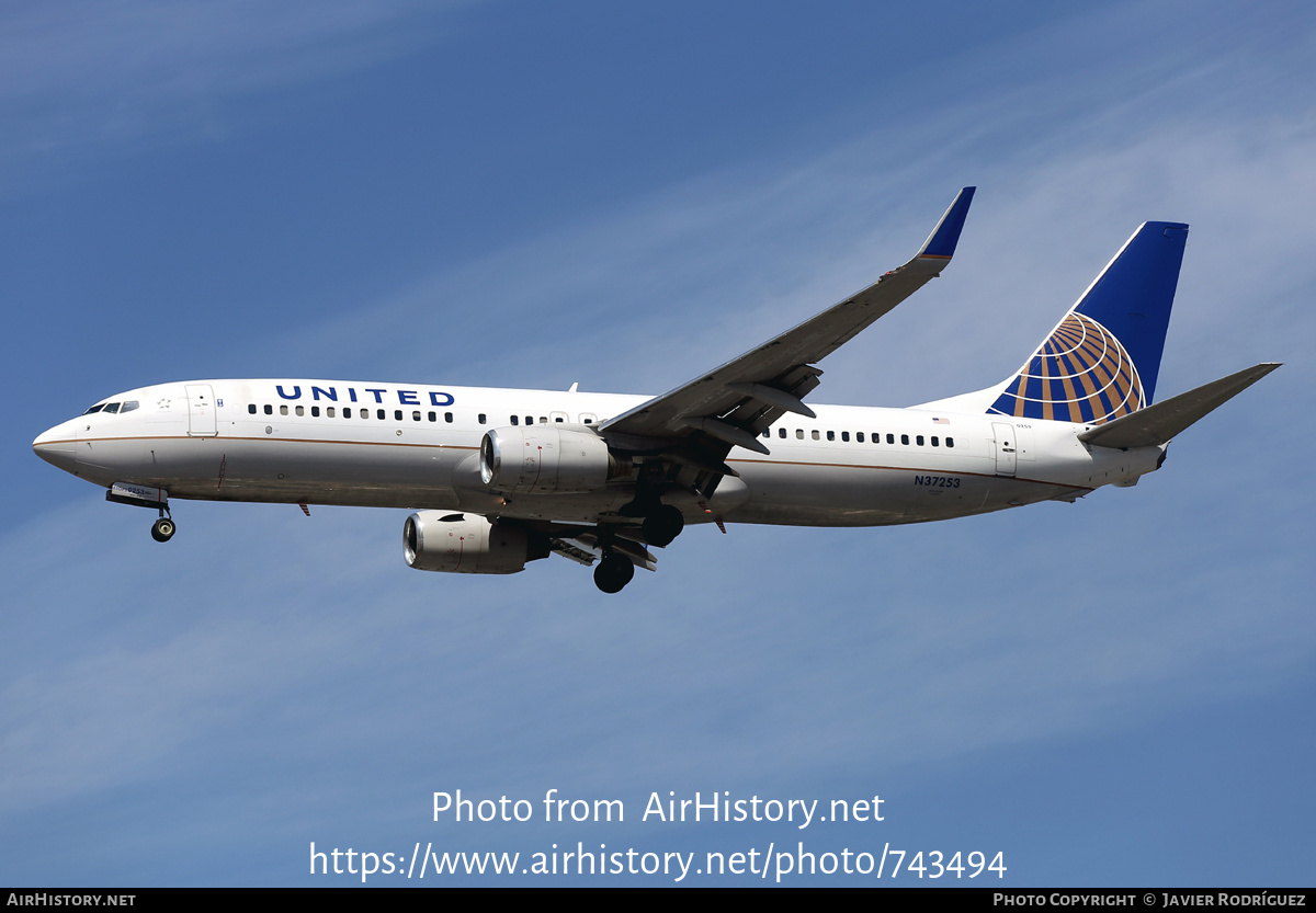 Aircraft Photo of N37253 | Boeing 737-824 | United Airlines | AirHistory.net #743494