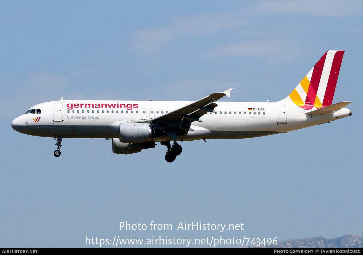 Aircraft Photo of D-AIQL | Airbus A320-211 | Germanwings | AirHistory.net #743496