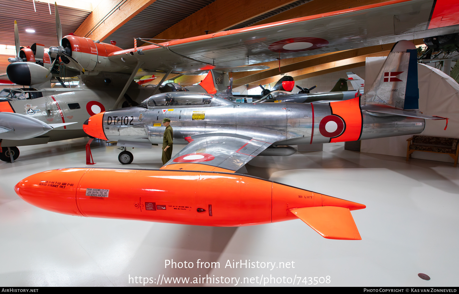 Aircraft Photo of DT-102 / 19102 | Lockheed T-33A | Denmark - Air Force | AirHistory.net #743508