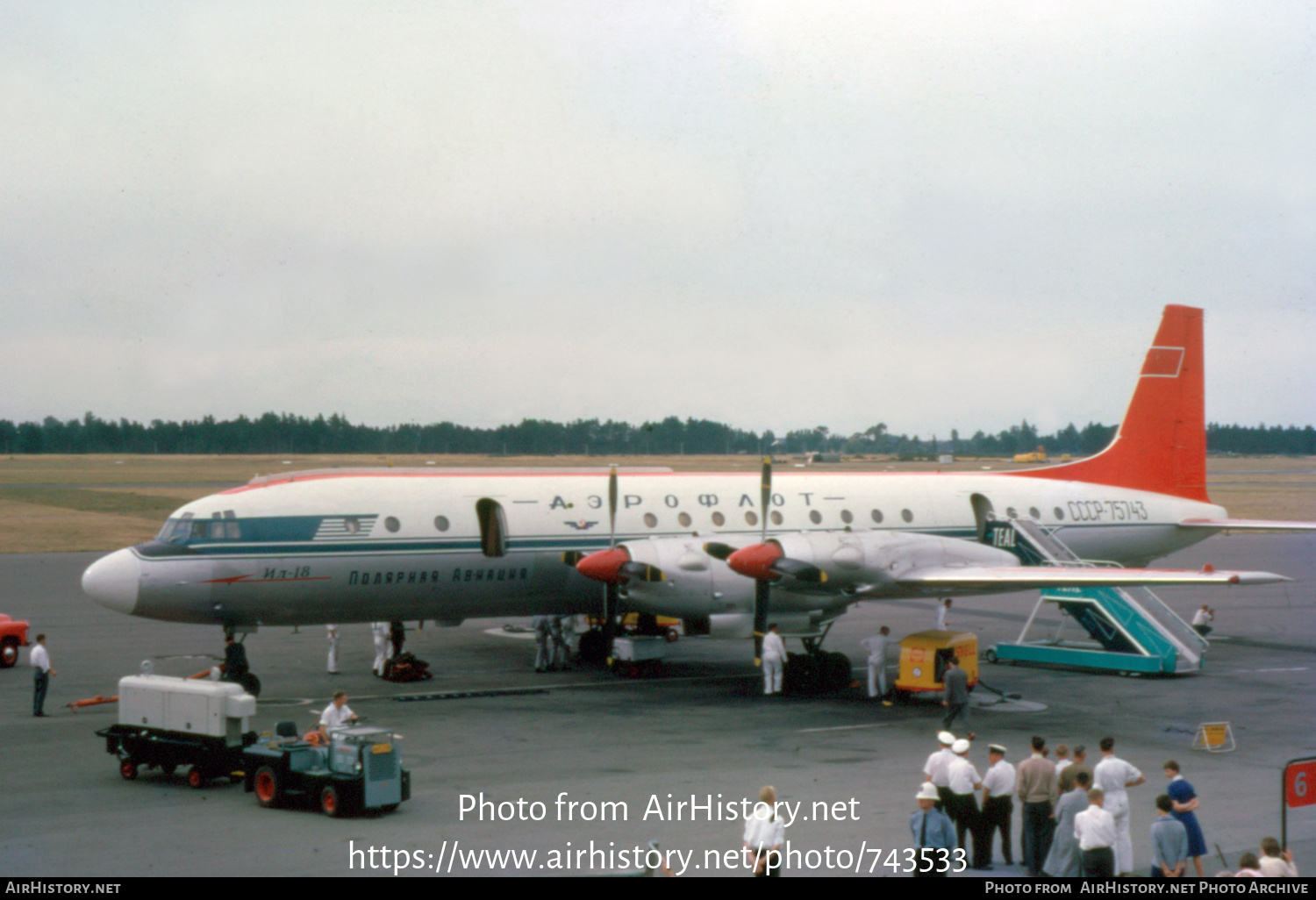 Aircraft Photo of CCCP-75743 | Ilyushin Il-18V-26A | Aeroflot | AirHistory.net #743533