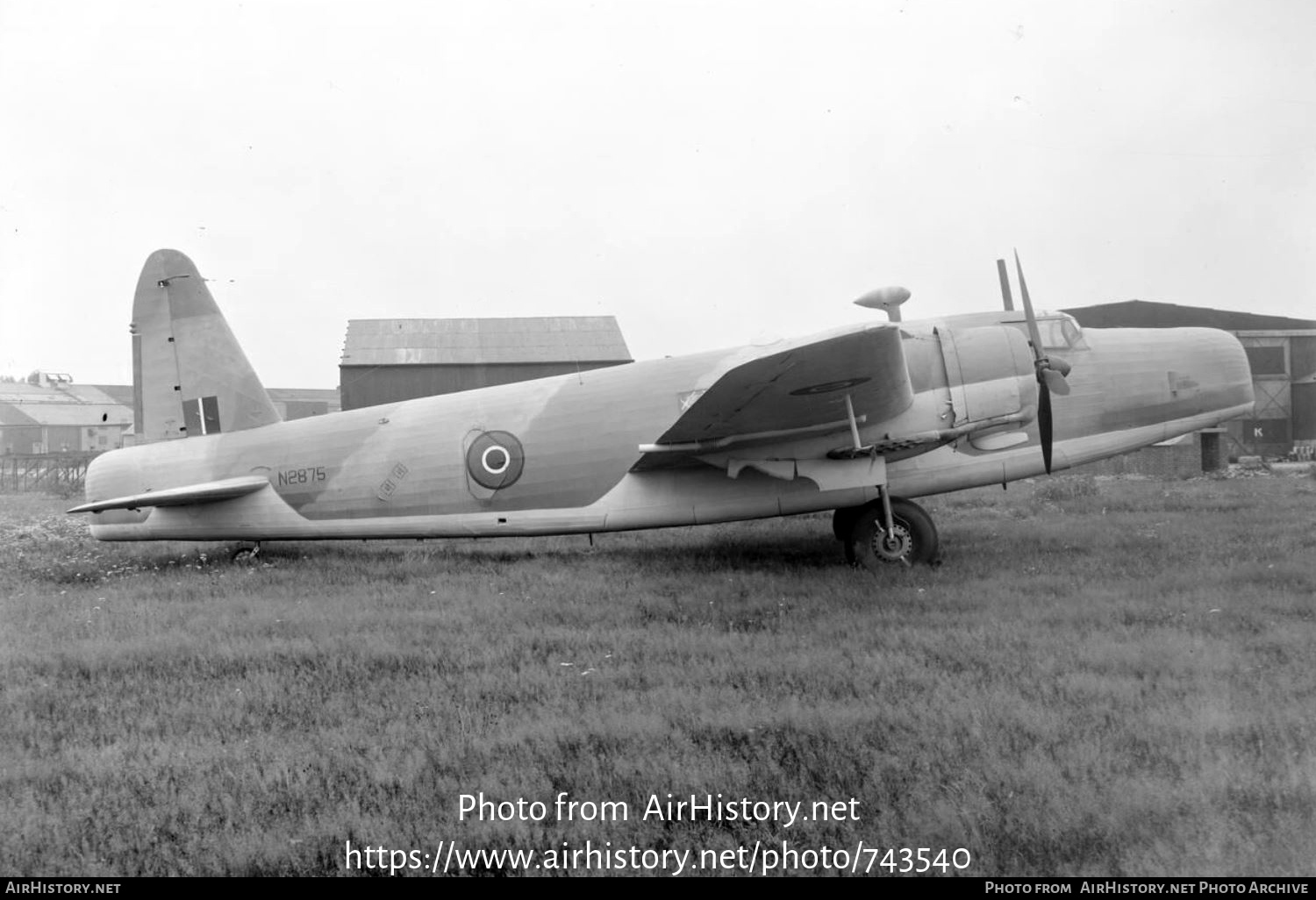 Aircraft Photo of N2875 | Vickers Wellington C.16 | UK - Air Force | AirHistory.net #743540