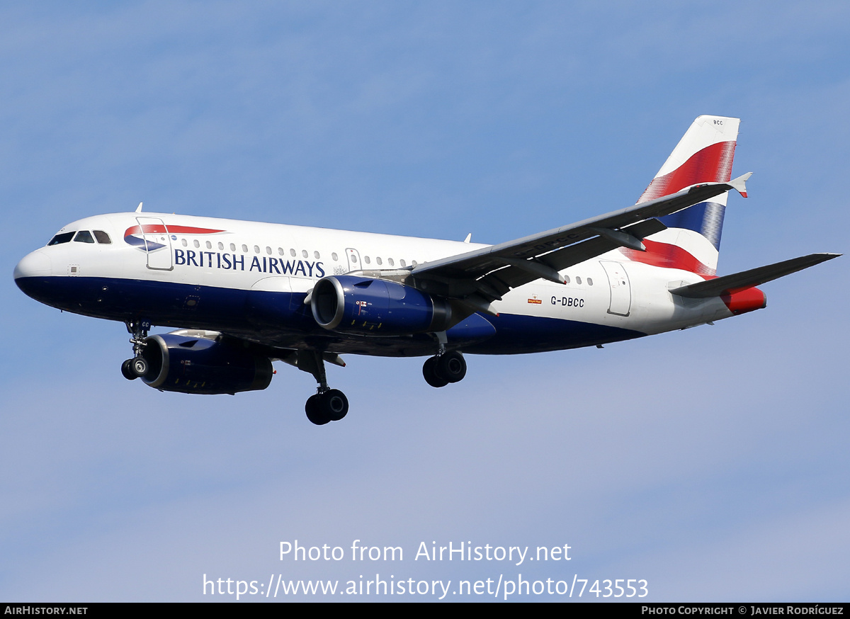 Aircraft Photo of G-DBCC | Airbus A319-131 | British Airways | AirHistory.net #743553