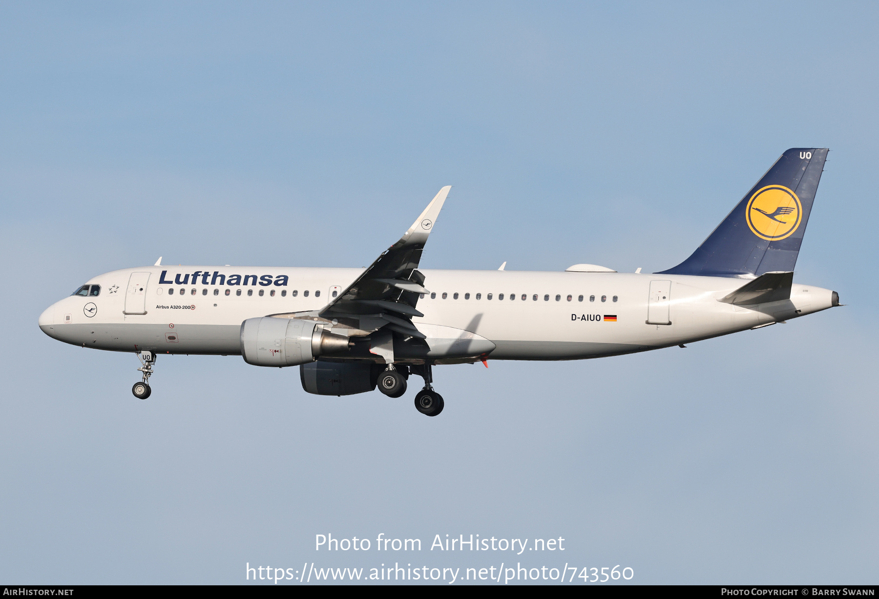 Aircraft Photo of D-AIUO | Airbus A320-214 | Lufthansa | AirHistory.net #743560