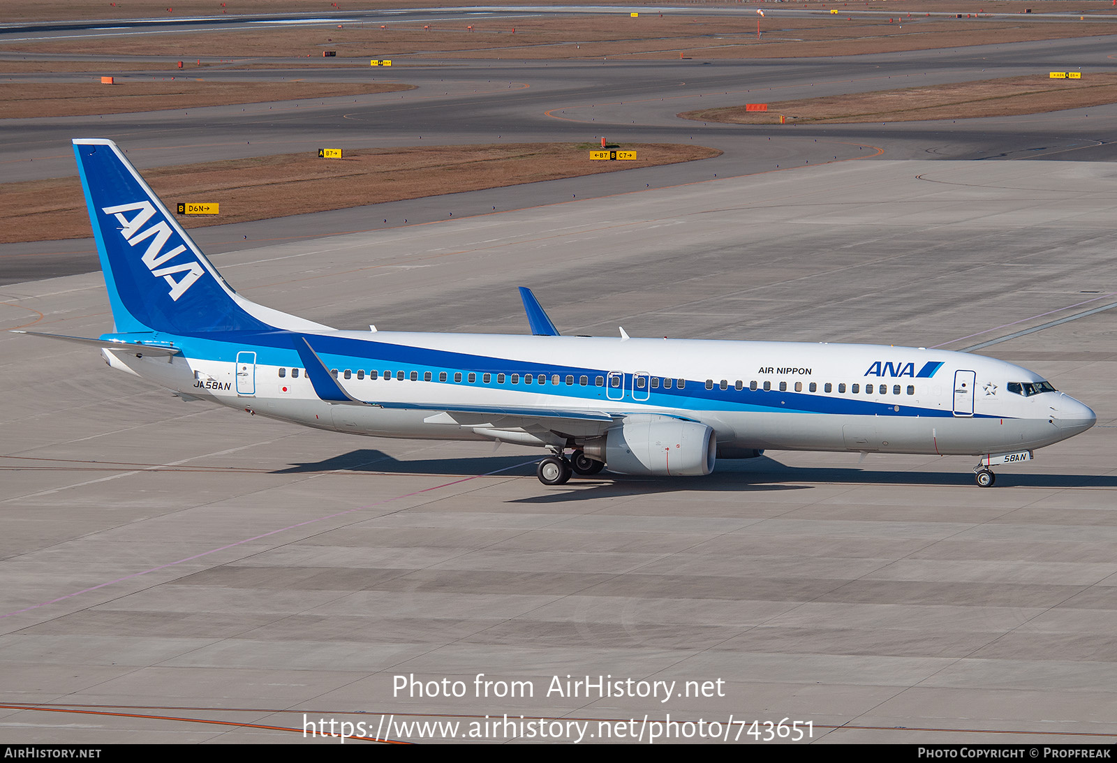 Aircraft Photo of JA58AN | Boeing 737-881 | All Nippon Airways - ANA | AirHistory.net #743651