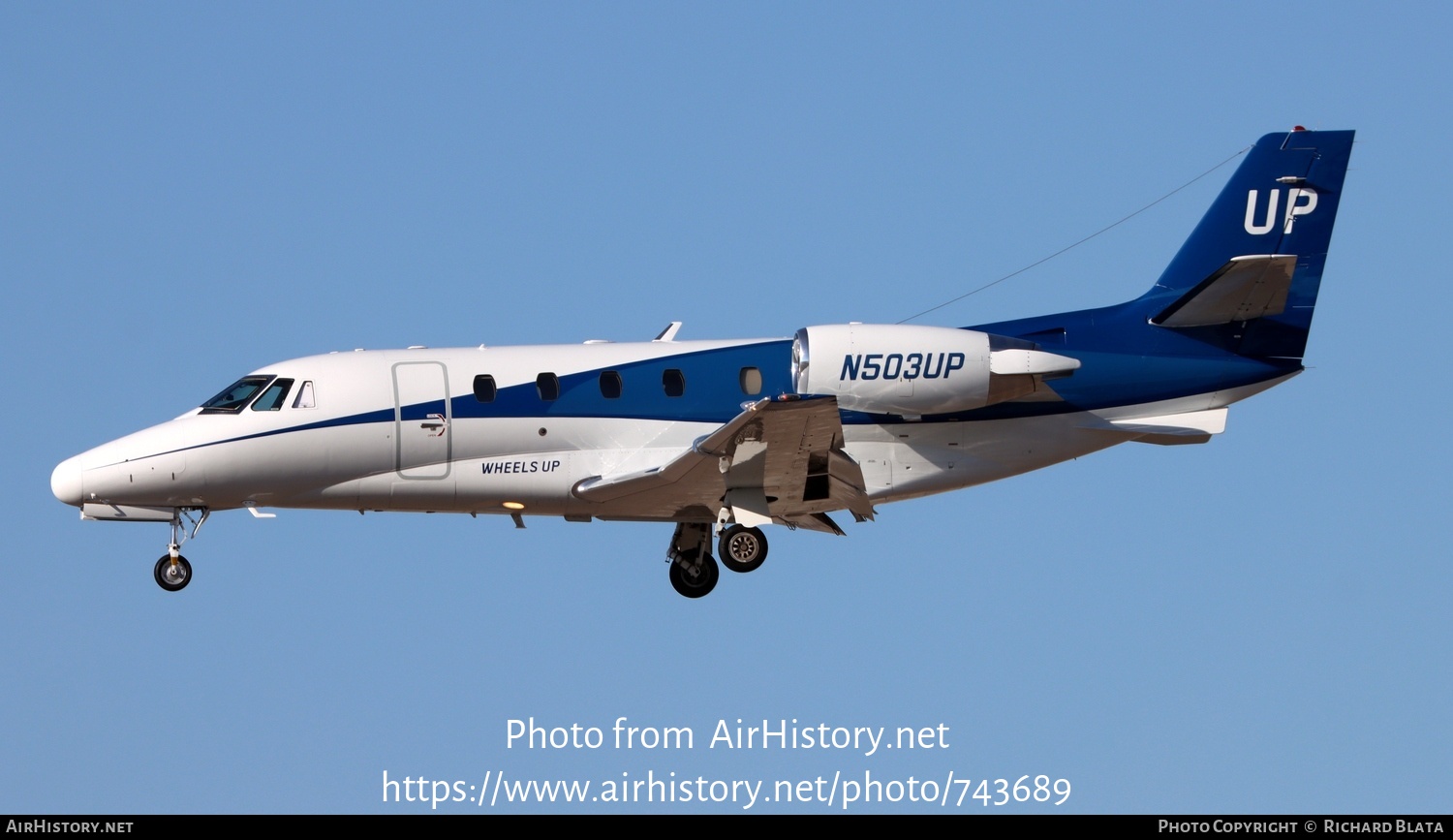 Aircraft Photo of N503UP | Cessna 560XL Citation Excel | Wheels Up | AirHistory.net #743689