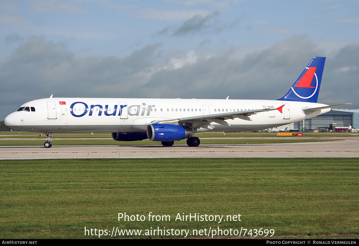 Aircraft Photo of TC-OAE | Airbus A321-231 | Onur Air | AirHistory.net #743699