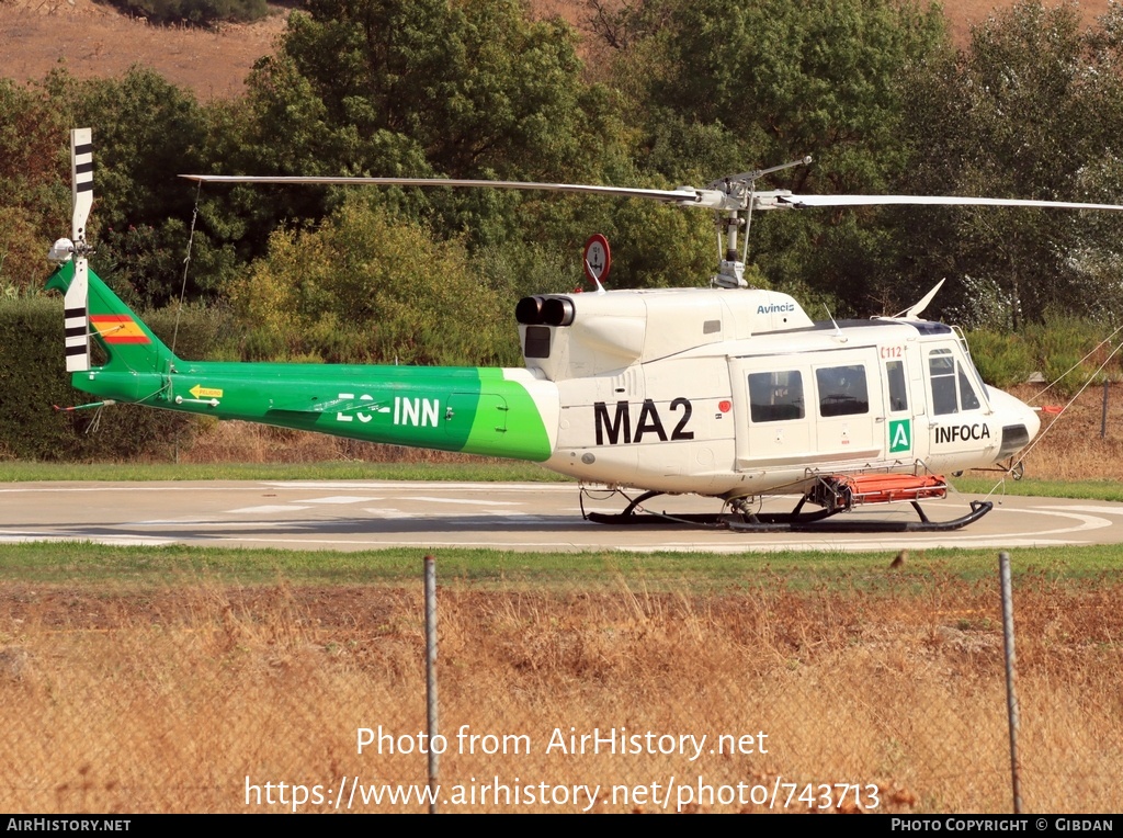 Aircraft Photo of EC-INN | Bell 212 Twin Two-Twelve | Avincis | INFOCA - Incendios Forestales de Andalucía | AirHistory.net #743713