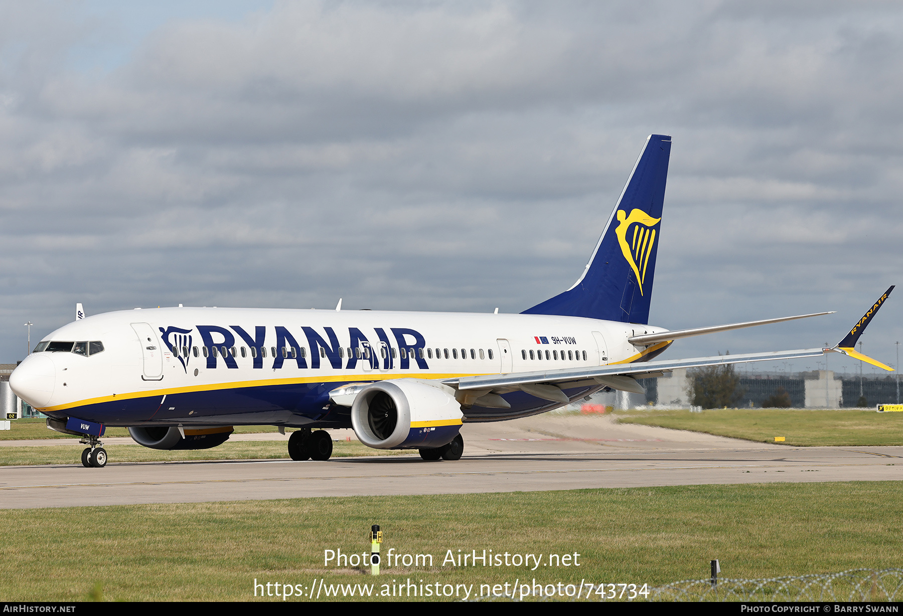 Aircraft Photo of 9H-VUW | Boeing 737-8200 Max 200 | Ryanair | AirHistory.net #743734