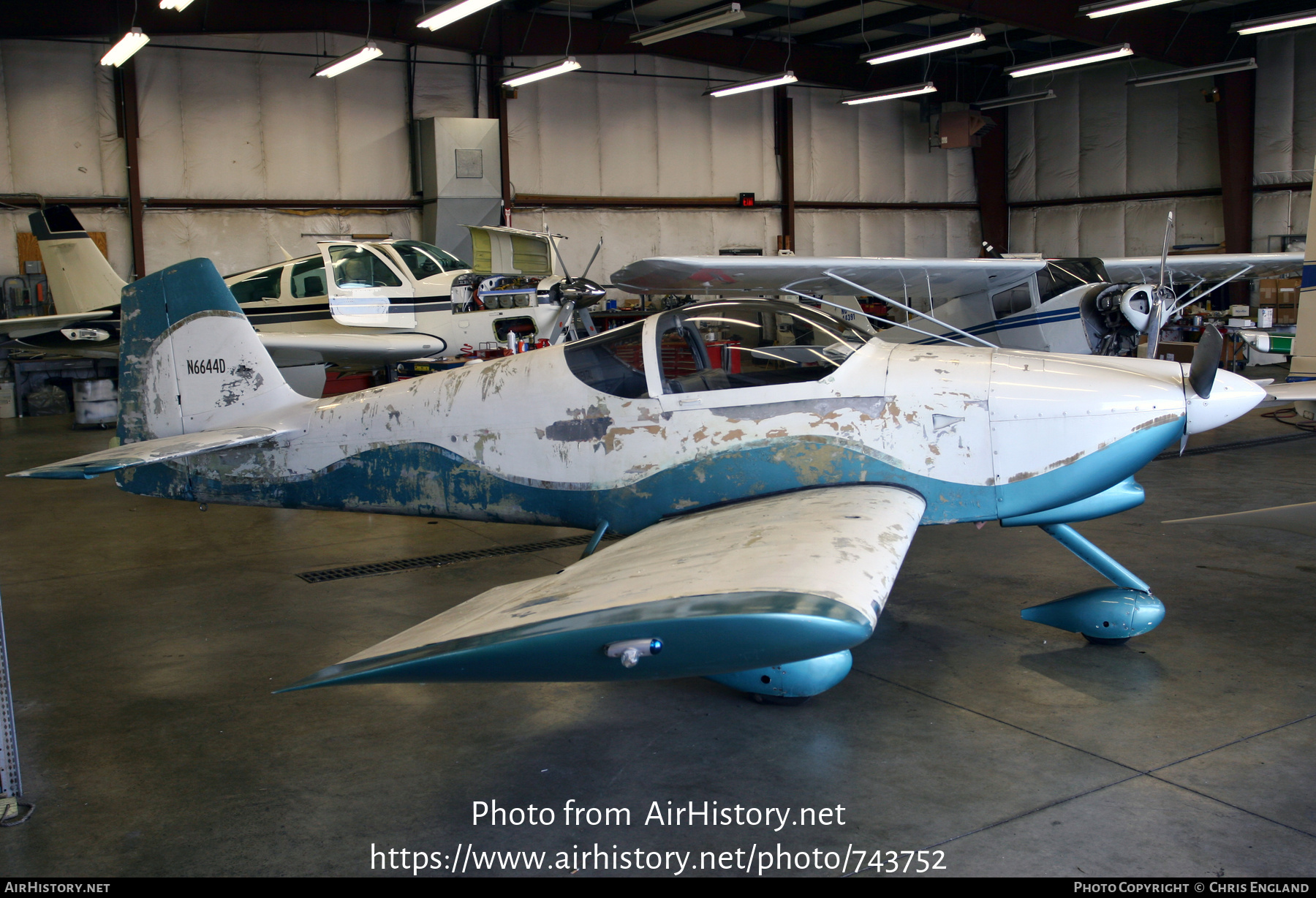 Aircraft Photo of N6644D | Van's RV-6A | AirHistory.net #743752