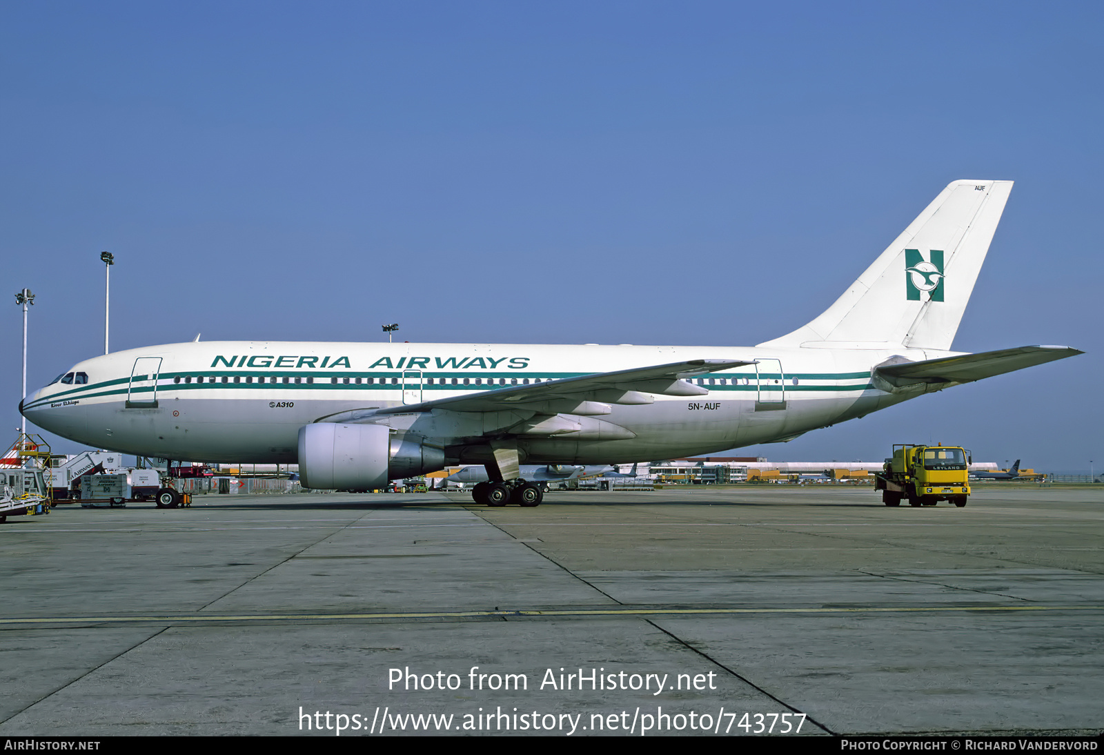 Aircraft Photo of 5N-AUF | Airbus A310-222 | Nigeria Airways | AirHistory.net #743757