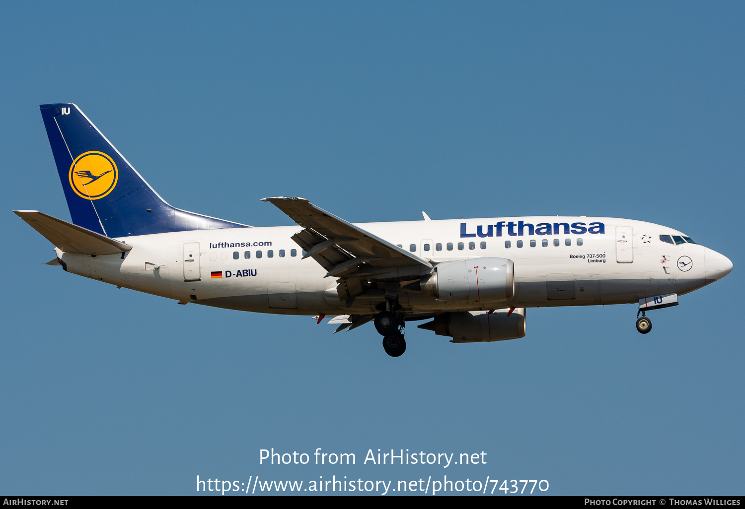 Aircraft Photo of D-ABIU | Boeing 737-530 | Lufthansa | AirHistory.net #743770