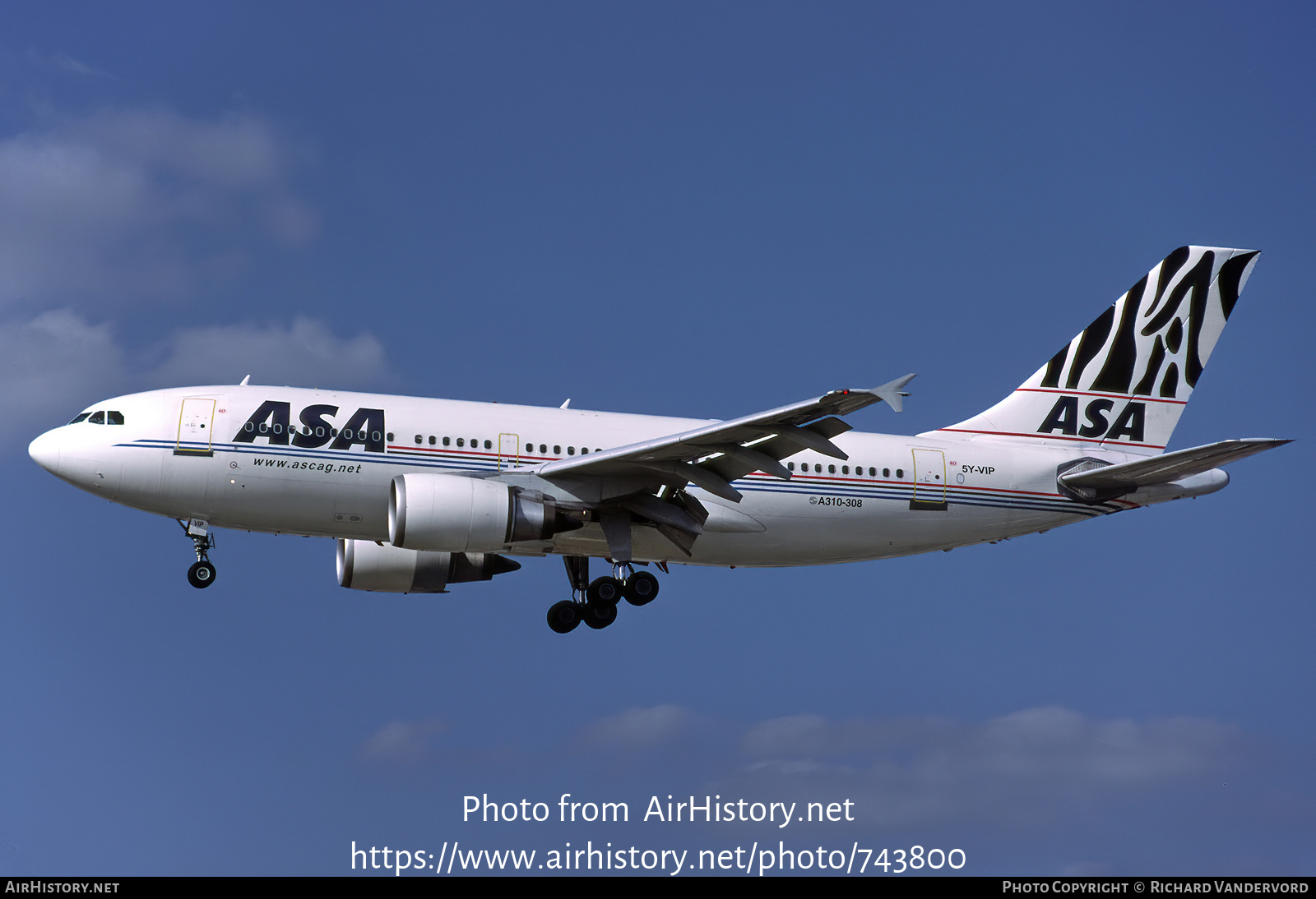 Aircraft Photo of 5Y-VIP | Airbus A310-308 | African Safari Airways - ASA | AirHistory.net #743800